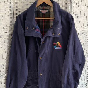 Mens Large - Navy Coat w/ Kodak Advantix System Logo